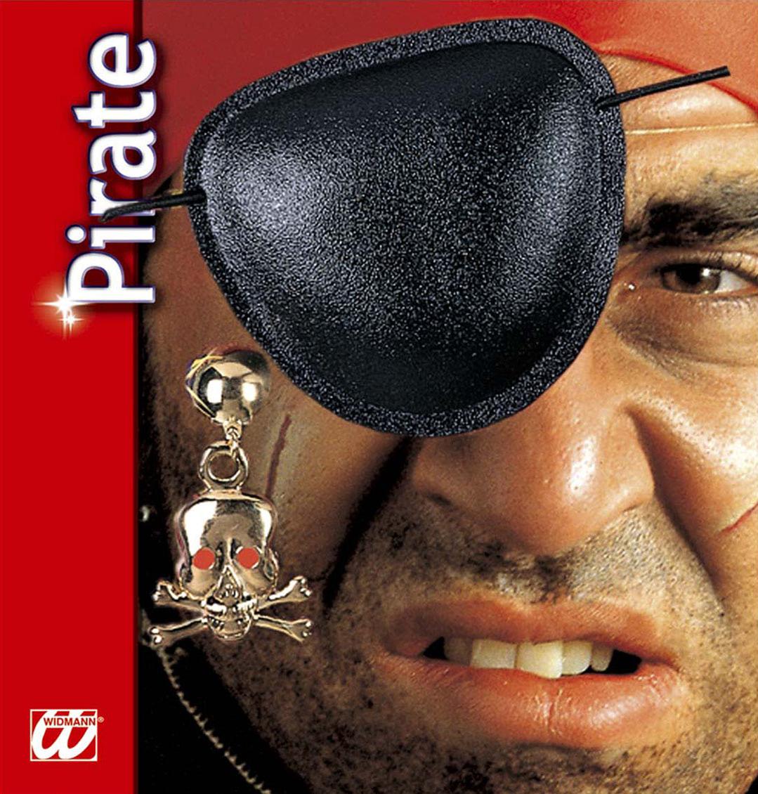 Piratenset mit Augenklappe und Ohrring